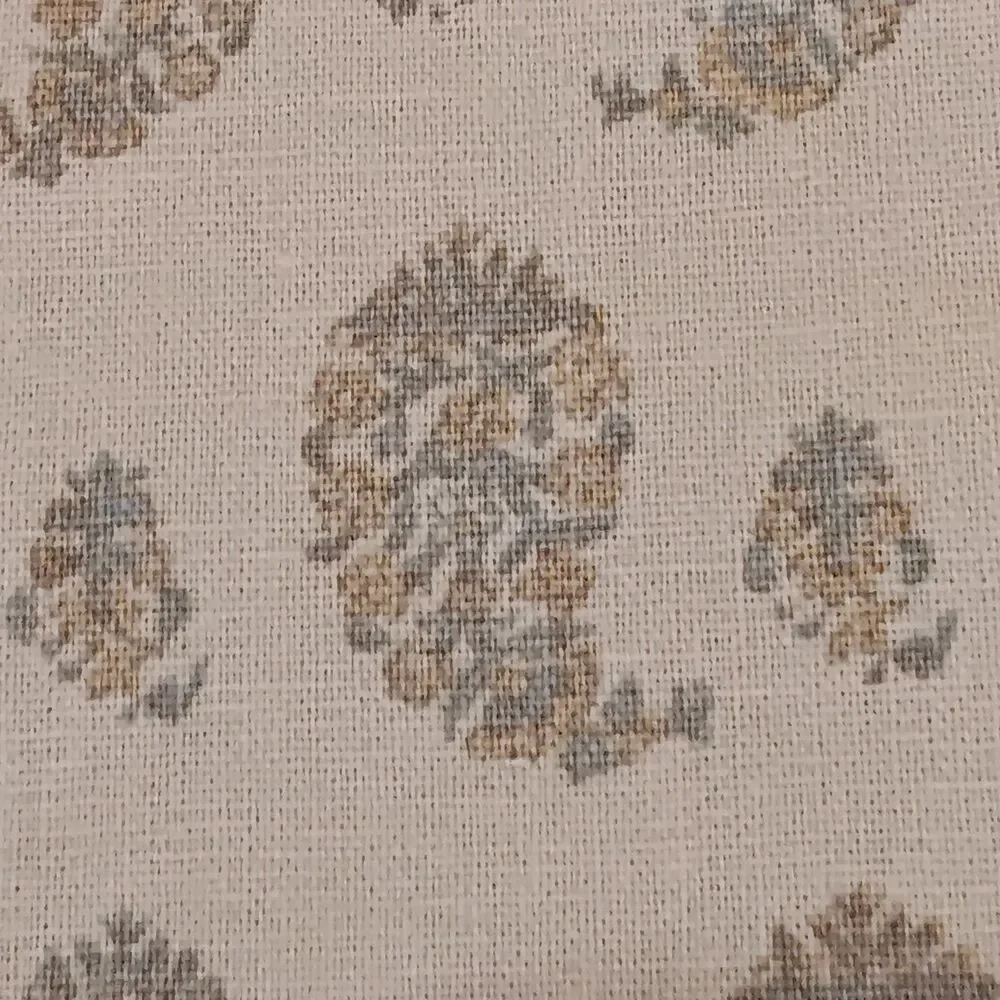 1 Pottery Barn Elora Pillow Cover Floral Paisley Linen Cotton Green Orange 24x24
